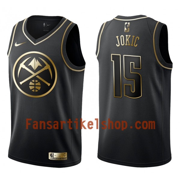 NBA Denver Nuggets Trikot Nikola Jokic 15 Nike Schwarz Golden Edition Swingman - Herren
